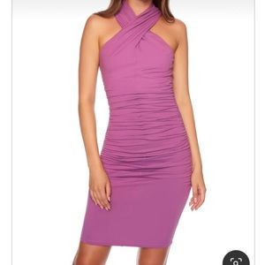 Susana Monaco Halter cross front dress NWOT purple small retail $228